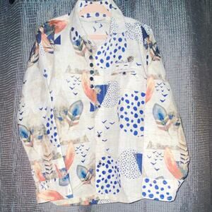 SALT Boys Size 6 Button-Up Shirt Long Sleeve Polka Dot